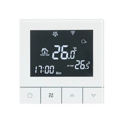 ホワイトフレーム ブラックバックライト スマートファンコイルサーモスタット TGT79-AC